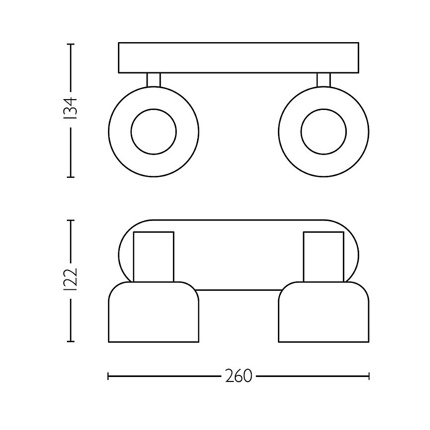 Philips - Bodové svítidlo SLEET 2xE14/25W/230V