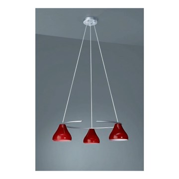 Philips Bright Light 36810/32/15 - Lustr na lanku  3xG9/40W/230V červená