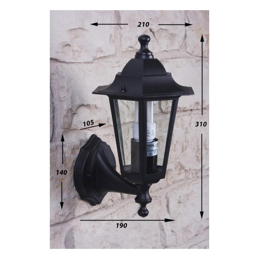 Philips - Venkovní nástěnné svítidlo 1xE27/60W/230V IP44