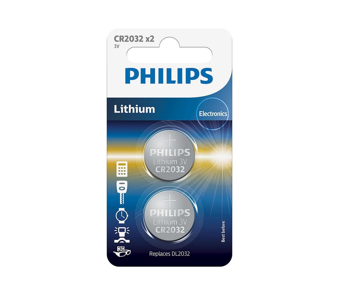 Philips Philips CR2032P2/01B - 2 ks Lithiová baterie knoflíková CR2032 MINICELLS 3V P2226