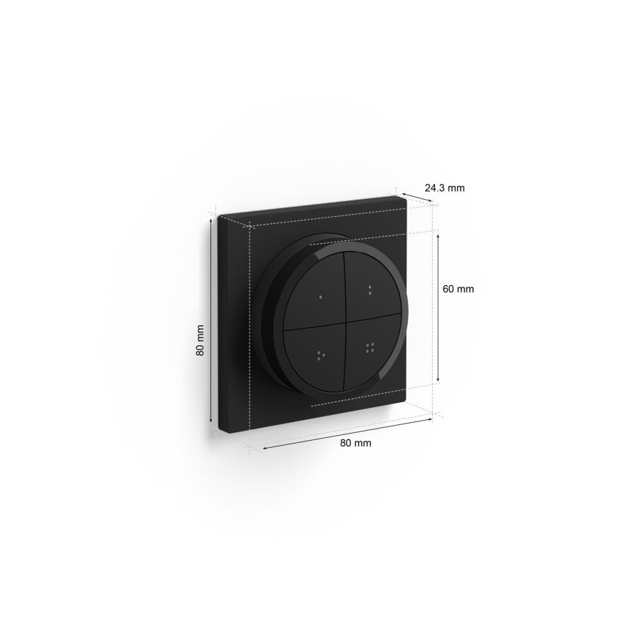 Philips - Dálkový ovladač s vypínačem Hue TAP 1xCR2032 černá