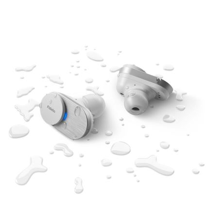 Philips Fidelio T1WT/00 - Bezdrátová sluchátka IPX4 2x 60 mAh + 650 mAh stříbrná
