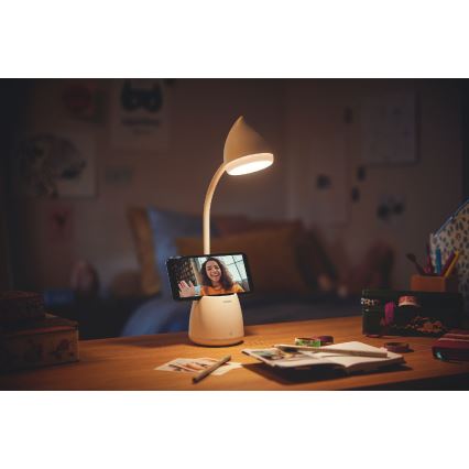 Philips - LED Stmívatelná dotyková stolní lampa HAT LED/4,5W/5V 1800 mAh 3000/4000/5700K CRI 90