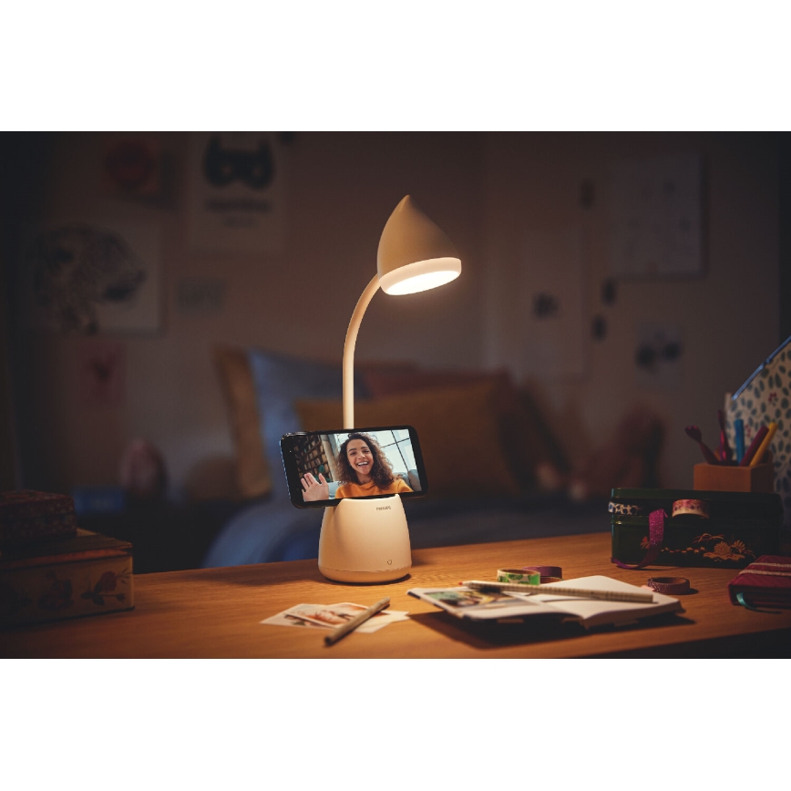 Philips - LED Stmívatelná dotyková stolní lampa HAT LED/4,5W/5V 1800 mAh 3000/4000/5700K CRI 90