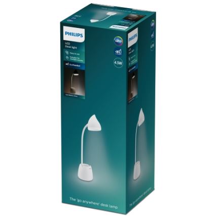 Philips - LED Stmívatelná dotyková stolní lampa HAT LED/4,5W/5V 1800 mAh 3000/4000/5700K CRI 90