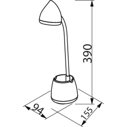 Philips - LED Stmívatelná dotyková stolní lampa HAT LED/4,5W/5V 1800 mAh 3000/4000/5700K CRI 90