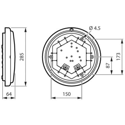 Philips - LED Koupelnové nástěnné svítidlo LEDINAIRE LED/11W/230V 3000K IP65