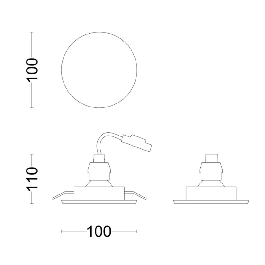 Philips - LED Koupelnové podhledové svítidlo FRESCO 1xGU10/4,6W/230V IP23