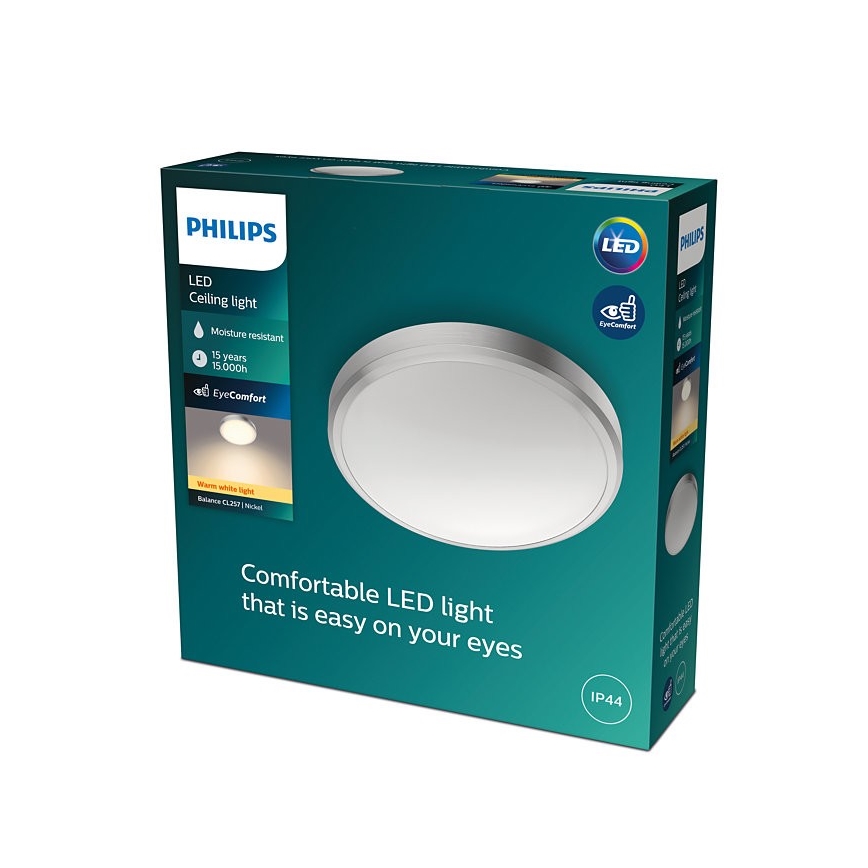 Philips - LED Koupelnové stropní svítidlo BALANCE LED/17W/230V IP44