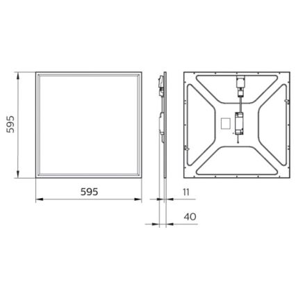 Philips - LED Koupelnový podhledový panel CORELINE LED/34,5W/230V 60x60 cm 4000K IP44