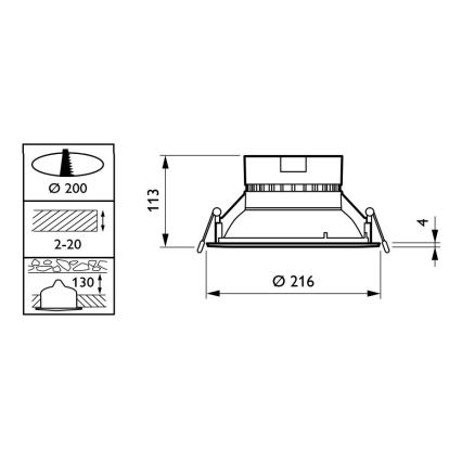 Philips - LED Podhledové svítidlo CORELINE LED/22W/230V 3000K