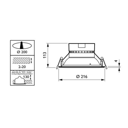 Philips - LED Podhledové svítidlo CORELINE LED/22W/230V 4000K