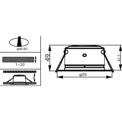 Philips - LED Podhledové svítidlo LED/2W/230V 3000K