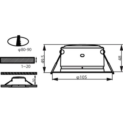 Philips - LED Podhledové svítidlo LED/4,5W/230V 4000K