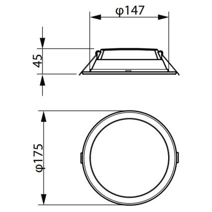 Philips - LED Podhledové svítidlo LEDINAIRE LED/11W/230V 3000K