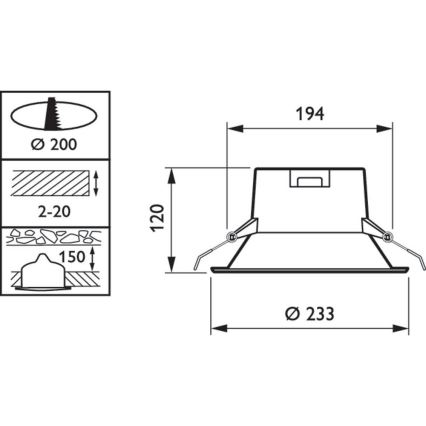 Philips DN060B LED18S/840 PSU WH - LED Podhledové svítidlo LEDINAIRE LED/18W/230V 4000K