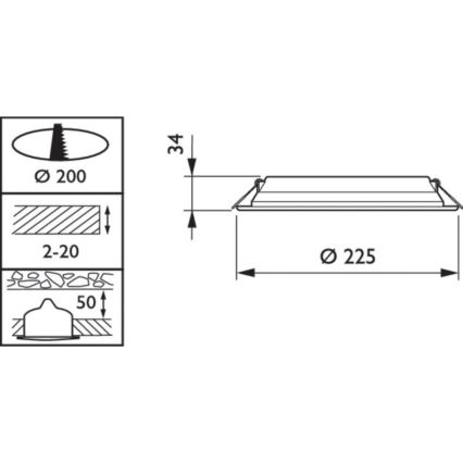 Philips DN065B LED20S/840 PSU II WH - LED Podhledové svítidlo LEDINAIRE LED/11W/230V 4000K