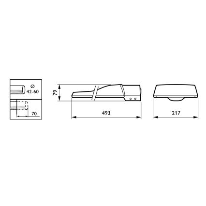 Philips - LED Pouliční lampa CORELINE MALAGA LED/37W/230V 3000K IP65