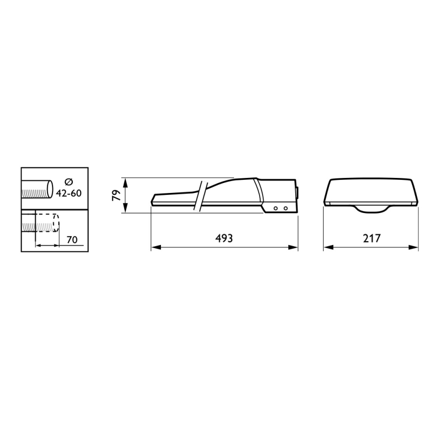 Philips - LED Pouliční lampa CORELINE MALAGA LED/37W/230V 4000K IP65