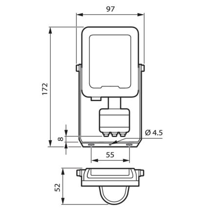 Philips - LED Reflektor se senzorem LED/20W/230V 4000K IP65