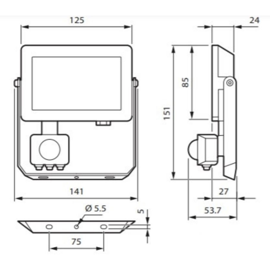 Philips - LED Reflektor se senzorem pohybu DECOFLOOD LED/20W/230V IP65