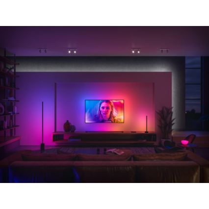 Philips - LED RGB Stmívatelná stolní lampa Hue SIGNE LED/12W/230V 2000-6500K černá