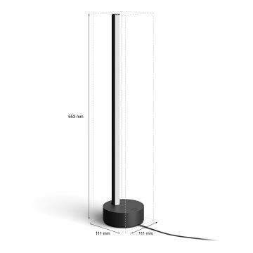 Philips - LED RGB Stmívatelná stolní lampa Hue SIGNE LED/12W/230V 2000-6500K černá