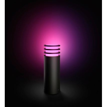 Philips - LED RGB Stmívatelná venkovní lampa Hue LUCCA 1xE27/8,1W/230V 40 cm 1000-20000K IP44