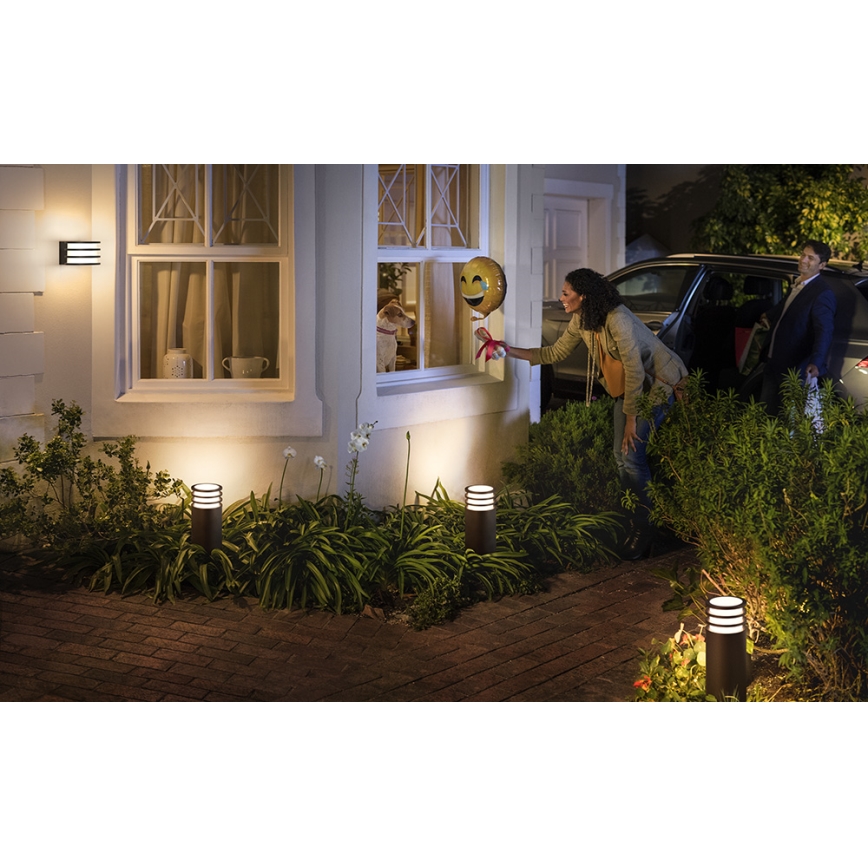 Philips - LED RGB Stmívatelná venkovní lampa Hue LUCCA 1xE27/8,1W/230V 40 cm 1000-20000K IP44