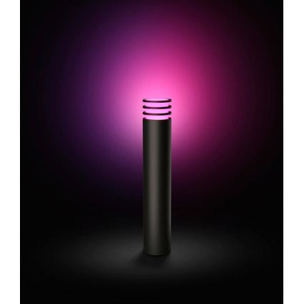 Philips - LED RGB Stmívatelná venkovní lampa Hue LUCCA 1xE27/8,1W/230V 77 cm 1000-20000K IP44