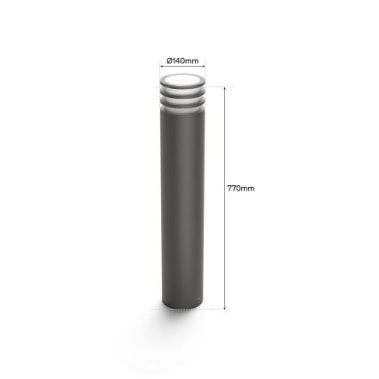 Philips - LED RGB Stmívatelná venkovní lampa Hue LUCCA 1xE27/8,1W/230V 77 cm 1000-20000K IP44