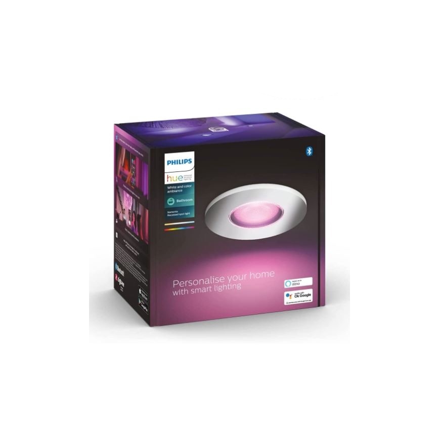 Philips - LED RGB Stmívatelné koupelnové svítidlo Hue XAMENTO 1xGU10/5,7W/230V IP44 2000-6500K