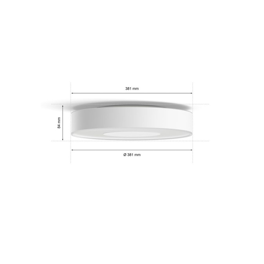 Philips -LED RGB Stmívatelné stropní svítidlo Hue INFUSE LED/33,5W/230V 2000-6500K pr. 381 mm bílá