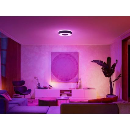 Philips - LED RGB Stmívatelné stropní svítidlo Hue INFUSE LED/33,5W/230V 2000-6500K pr. 381 mm černá