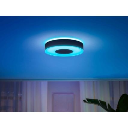 Philips - LED RGB Stmívatelné stropní svítidlo Hue INFUSE LED/33,5W/230V 2000-6500K pr. 381 mm černá