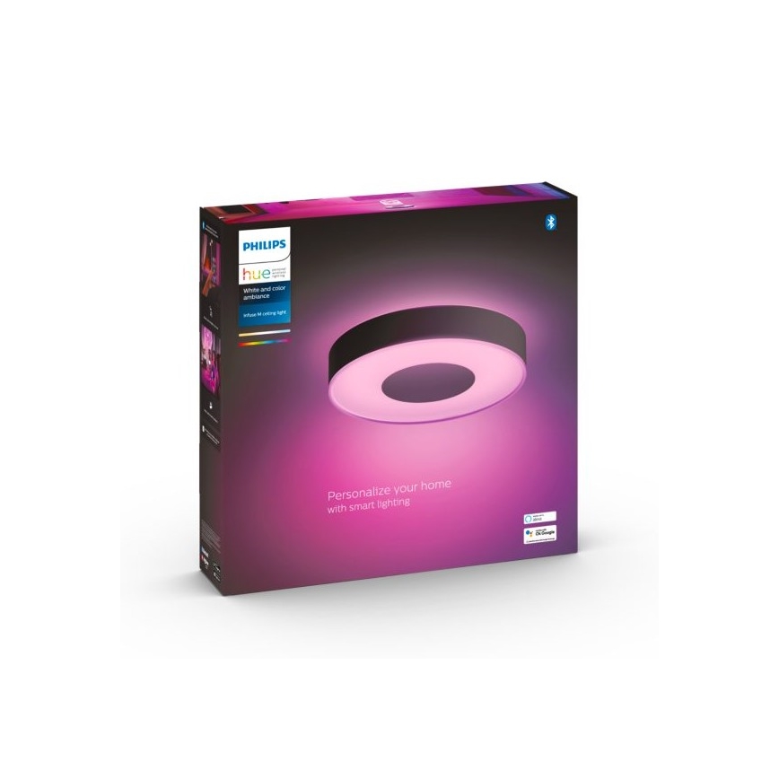 Philips - LED RGB Stmívatelné stropní svítidlo Hue INFUSE LED/33,5W/230V 2000-6500K pr. 381 mm černá