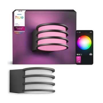 Philips - LED RGB Stmívatelné venkovní nástěnné svítidlo Hue LUCCA 1xE27/8,1W/230V 1000-20000K IP44