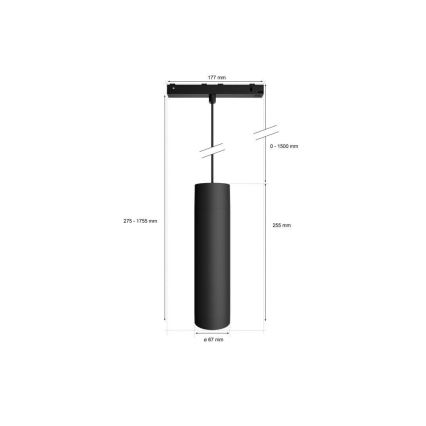 Philips - LED RGB Stmívatelný lustr na lanku do lištového systému Hue PERIFO LED RGB/5,2W/24V 2000-6500K