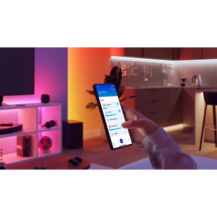 Philips - LED RGBIC Stmívatelný pásek SMART STRIP 4m LED/12W/230V 2700-6500K Wi-Fi