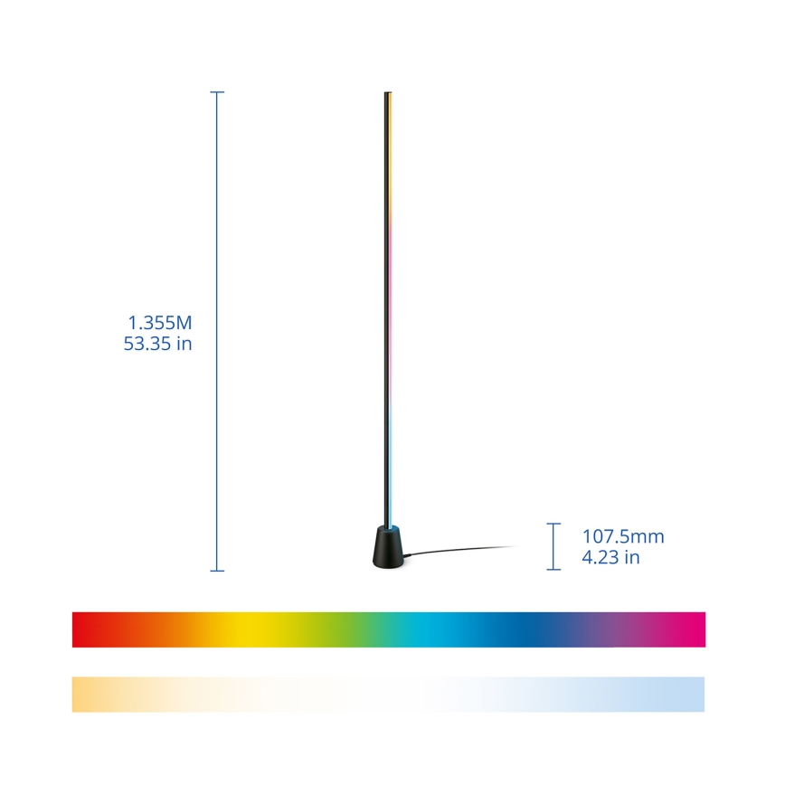 Philips - LED RGBIC Stmívatelná stojací lampa GRADIENT LED/9,7W/230V 2200-6500K Wi-Fi
