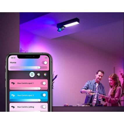 Philips - LED RGBW Stmívatelné bodové svítidlo Hue CENTRIS LED/11W/230V + 2xGU10/5,7W