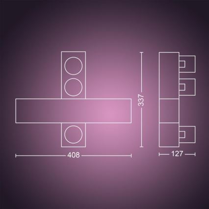 Philips - LED RGBW Stmívatelné bodové svítidlo Hue CENTRIS LED/25W/230V + 3xGU10/5,7W