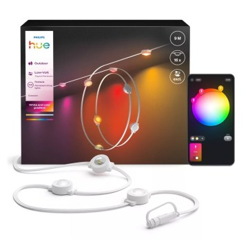 Philips - LED RGBW Prodlužovací stmívatelný venkovní řetěz Hue FESTAVIA 16xLED 9m 1000-20000K IP65