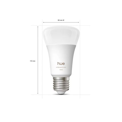 Philips - LED RGBW Stmívatelný pásek Hue FLUX 3m LED/12W/230V + 2x chytrá žárovka WHITE AND COLOR AMBIANCE E27/8,1W/230V 1000-20000K
