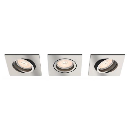 Philips - LED RGBW Stmívatelné podhledové svítidlo DONEGAL 3xGU10/4,8W/230V + dálkové ovládání