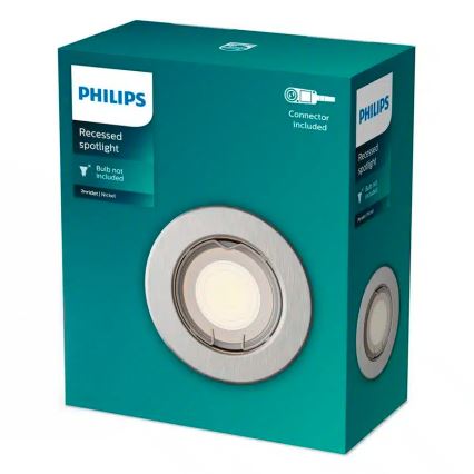 Philips - LED RGBW Stmívatelné podhledové svítidlo PERIDOT 1xGU10/6W/230V stříbrná + dálkové ovládání