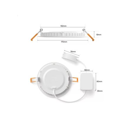 Philips - LED RGBW Stmívatelné koupelnové podhledové svítidlo Hue SLIM LED/12W/230V 1000-20000K bílá IP44