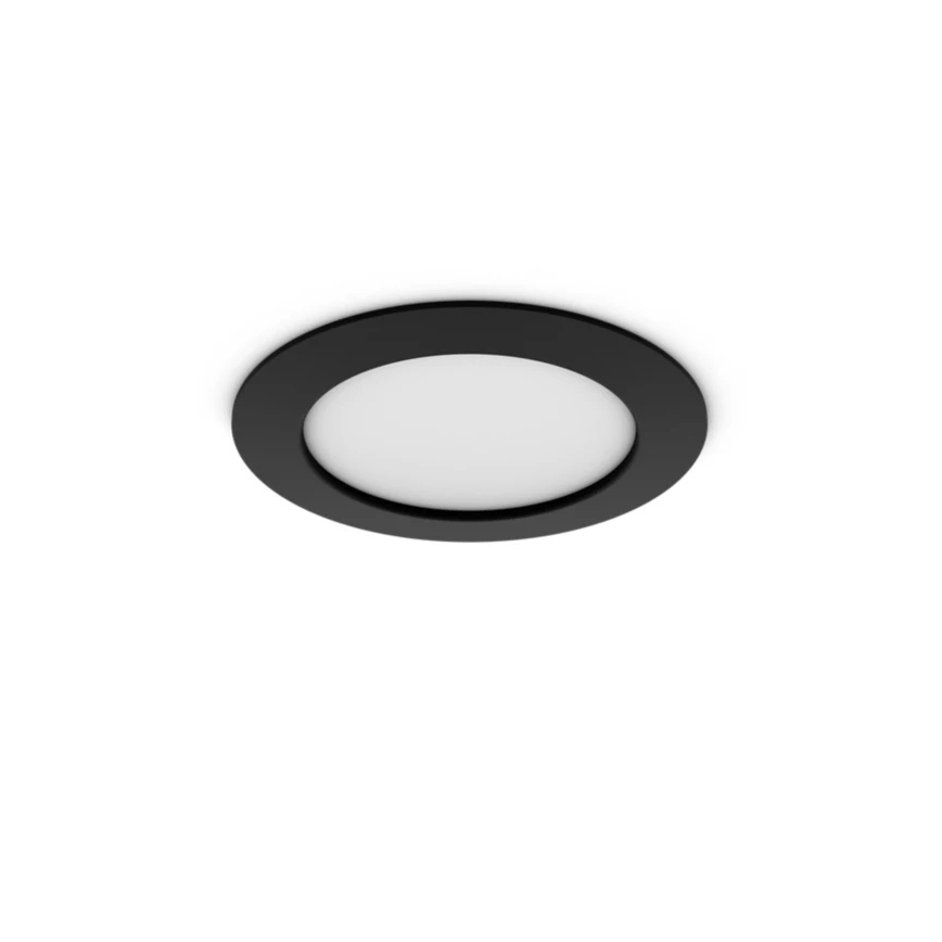 Philips - LED RGBW Stmívatelné koupelnové podhledové svítidlo Hue SLIM LED/12W/230V 1000-20000K černá IP44