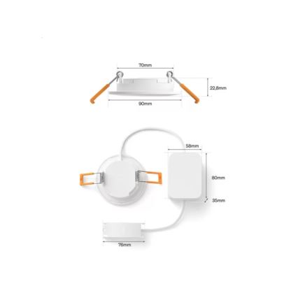 Philips - LED RGBW Stmívatelné koupelnové podhledové svítidlo Hue SLIM LED/8,3W/230V 1000-20000K bílá IP44