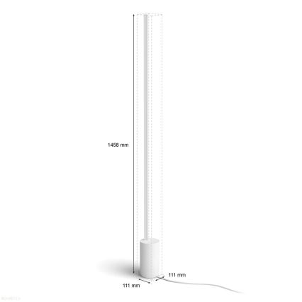 Philips - LED RGBW Stmívatelná stojací lampa Hue SIGNE LED/29W/230V 2000-6500K bílá